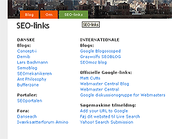 seo-links om søgemaskineoptimering